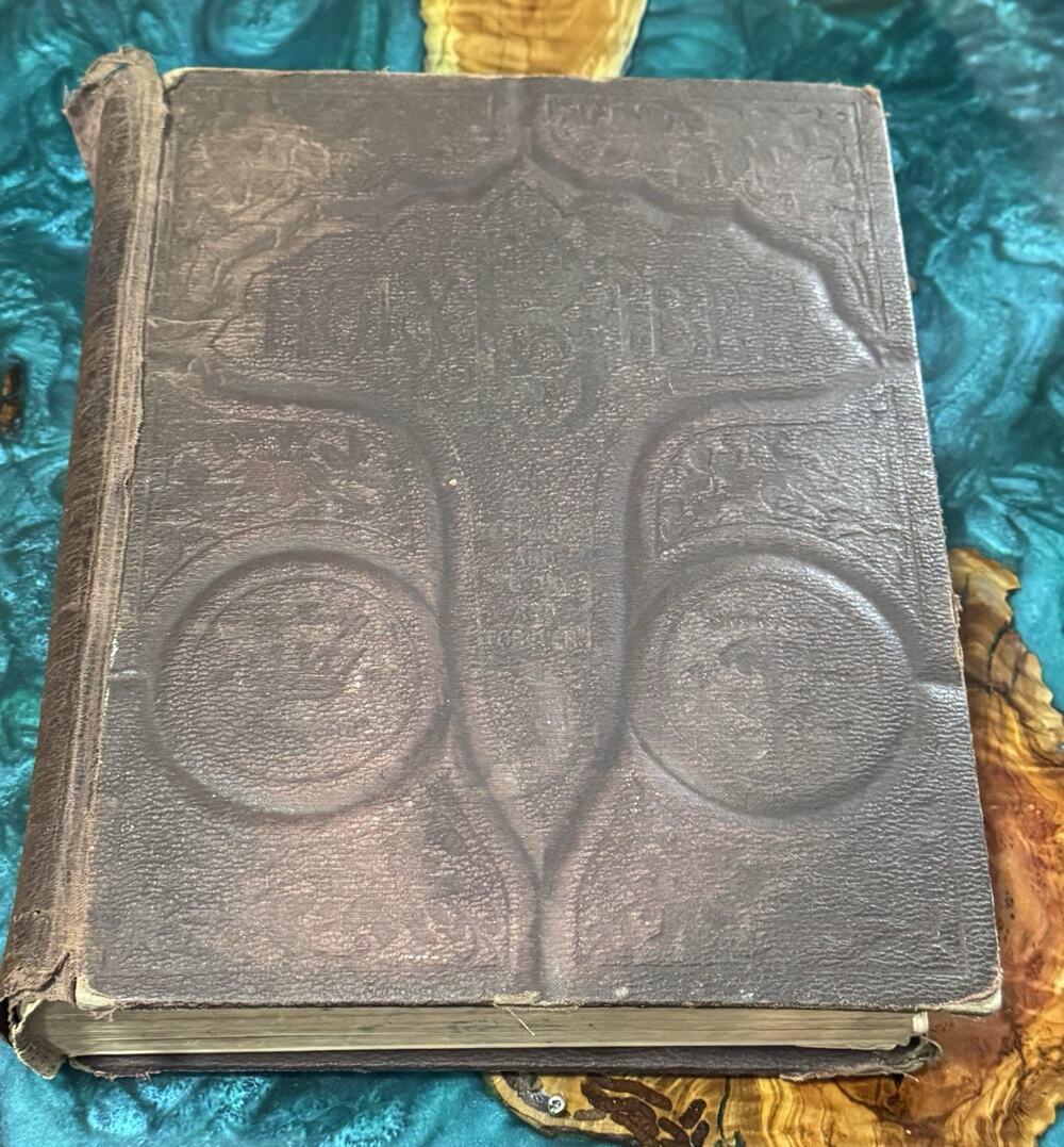 1903 A.J. Holman's Self Pronouncing Edition Tooled Leather Holy Bible